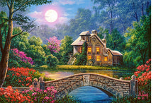 Load image into Gallery viewer, Castorland | Cottage In The Moon Garden - 1000 Piece Jigsaw Puzzle
