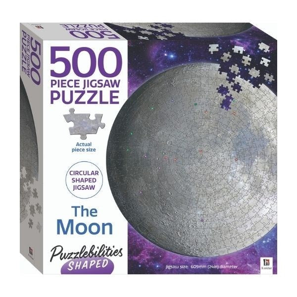 Hinkler | Shaped Puzzle Moon - 500 Piece Jigsaw Puzzle