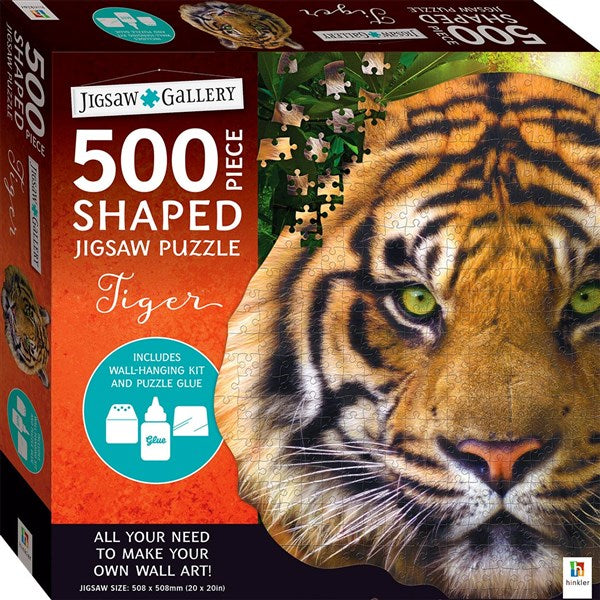 Hinkler | Shaped Puzzle Tiger - 500 Piece Jigsaw Puzzle