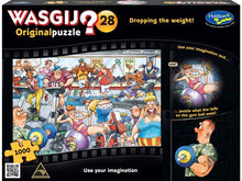 Load image into Gallery viewer, Wasgij | 28 Dropping the Weight - 1000 Piece Jigsaw Puzzle
