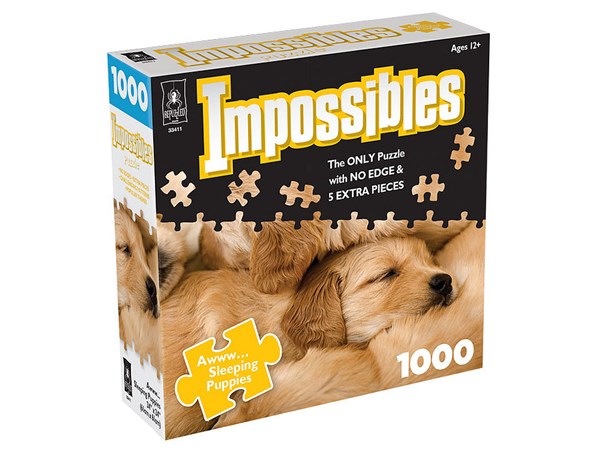 BePuzzled | Impossibles Sleeping Puppies - 1000 Piece Jigsaw Puzzle